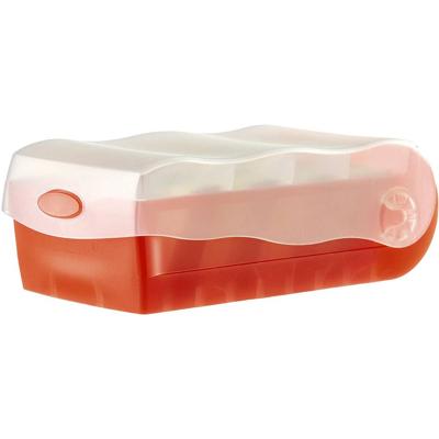 HAN CROCO 997-617 Kaartenbox Doorschijnend, Rood Aantal kaarten (max.): 900 kaarten DIN A7 liggend Incl. 100 gelinieerd