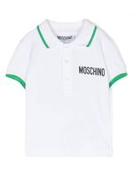 Moschino Kids polo Teddy Bear en coton - Blanc