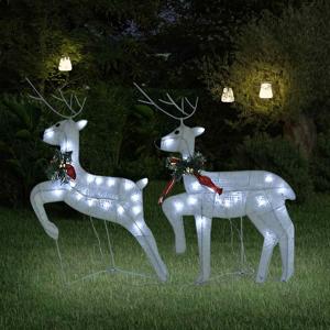 VidaXL Kerstrendieren 2 st 40 led&apos;s wit