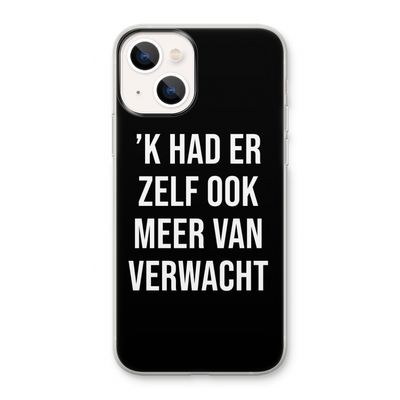 Meer verwacht - Zwart: iPhone 13 Transparant Hoesje