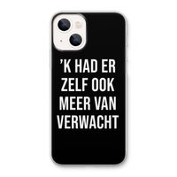 Meer verwacht - Zwart: iPhone 13 Transparant Hoesje
