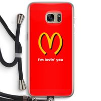 I'm lovin' you: Samsung Galaxy S7 Edge Transparant Hoesje met koord