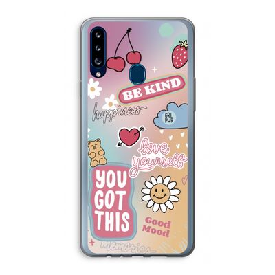 Positivity: Samsung Galaxy A20s Transparant Hoesje