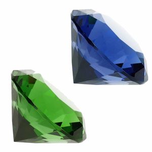 Nep edelstenen/diamanten van glas 4 cm doorsnede groen en blauw