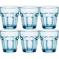 Bormioli Rocco water drinkglazen - 12x stuks - blauw transparant - 270 ml