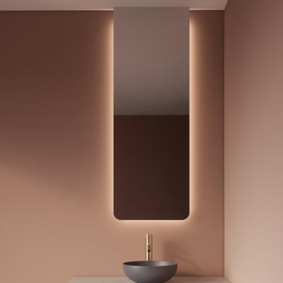Badkamerspiegel Gliss Design Lucis | 40x120 cm | Verticaal | Indirecte LED verlichting | Sensor bediening | Met spiegelverwarming
