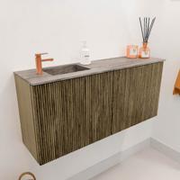 Toiletmeubel Mondiaz Joya Dlux | 90 cm | Meubelkleur Dusk | Faye wastafel Oza Wasbak Links | 1 kraangat