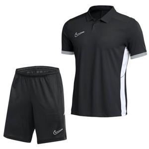 Nike Academy 25 Polo Trainingsset Zwart Grijs Wit