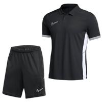 Nike Academy 25 Polo Trainingsset Zwart Grijs Wit
