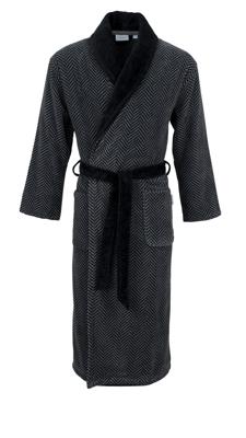 Carl Ross Carl Ross Heren Badjas Sjaalkraag 612200 Deep Black/Basalt 48/50