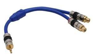 InLine 89941P audio kabel 0,25 m 2x RCA F 1x 3.5mm M Blauw