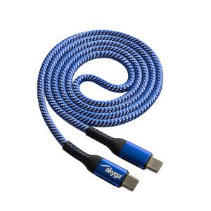 Akyga USB-kabel USB-C stekker, USB-C stekker 1.00 m Blauw AK-USB-37