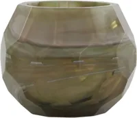 Light & Living theelichthouder glas eliza 12x10cm groen