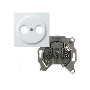 Gira eind cai wandcontactdoos EDC1000 met inzetplaat zuiverwit