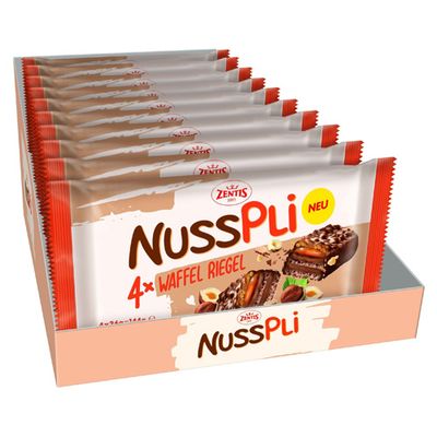 Zentis - Nusspli Wafelreep - 10x 4 Repen