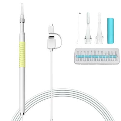 I98 1.300.000 HD visuele Earwax Clean Tool endoscoop Borescope met 6 LEDs lens diameter: 5.5 mm (geel)