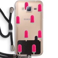 Waterijsje: Samsung Galaxy J3 (2016) Transparant Hoesje met koord