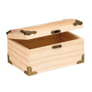 Houten kistje ronde deksel 18 x 12,5 cm hobby/knutselmateriaal