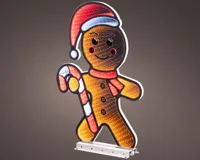 Lumineo kerstverlichting LED Infinity lights gemberkoekman buiten 60cm, warm wit