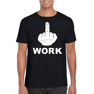 Fuck work t-shirt zwart voor heren