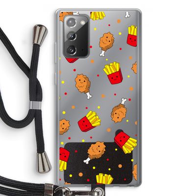 Chicken 'n Fries: Samsung Galaxy Note 20 / Note 20 5G Transparant Hoesje met koord
