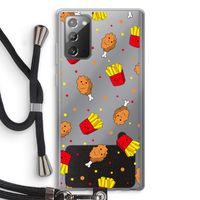 Chicken 'n Fries: Samsung Galaxy Note 20 / Note 20 5G Transparant Hoesje met koord