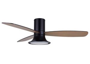 Beacon Zwarte ventilator met lampFlusso Ø 132cm - 210662