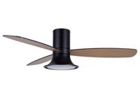 Beacon Zwarte ventilator met lampFlusso Ø 132cm - 210662
