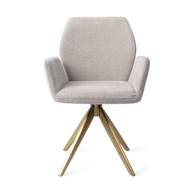 Jesper Home Misaki eetkamerstoel Pretty Plaster turn gold