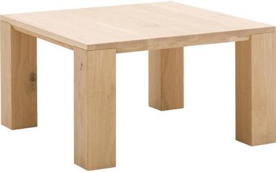 Goossens Hoektafel Luuk, hout eiken blank, modern design, 70 x 40 x 70 cm