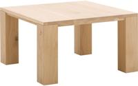 Goossens Hoektafel Luuk, hout eiken blank, modern design, 70 x 40 x 70 cm