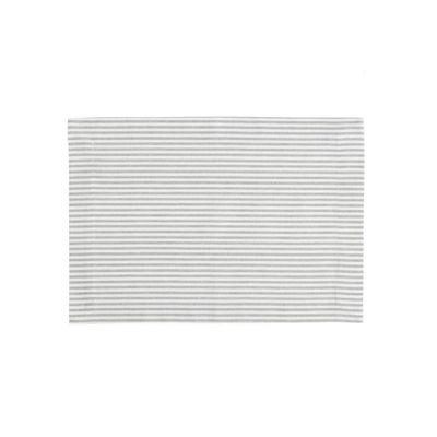 Linen&More Placemat Streep 4 Stuks Lichtgrijs/Katoen
