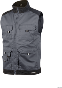 dassy bodywarmer faro zwart/cementgrijs 4xl