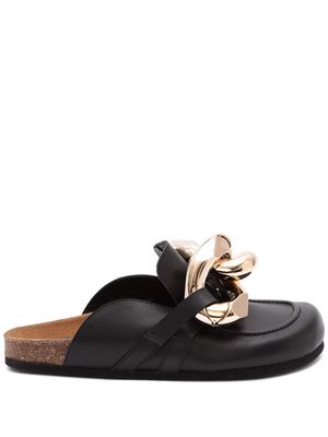 JW Anderson mules à détail de chaîne - Noir