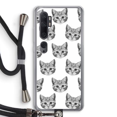 Kitten: Xiaomi Mi Note 10 Transparant Hoesje met koord