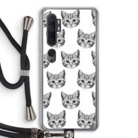 Kitten: Xiaomi Mi Note 10 Transparant Hoesje met koord