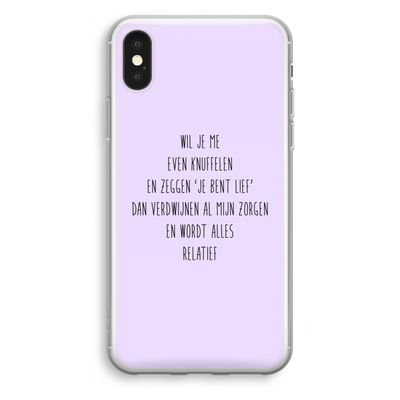 Relatief: iPhone X Transparant Hoesje