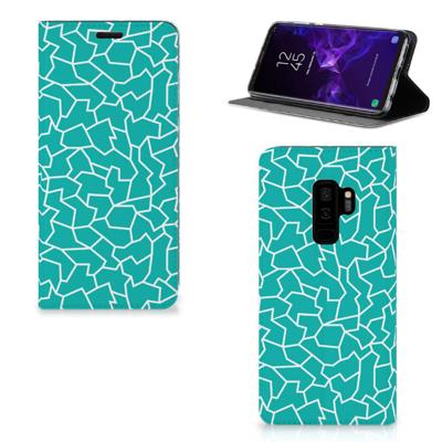 Samsung Galaxy S9 Plus | Bookcase | Cracks Blue