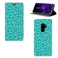Samsung Galaxy S9 Plus | Bookcase | Cracks Blue