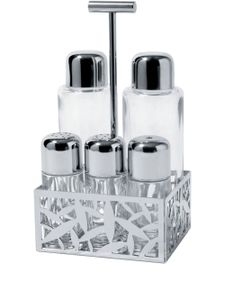 Alessi lot de condiments Cactus - Argent