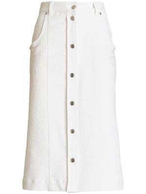 ETRO jupe mi-longue à motif cachemire - Blanc