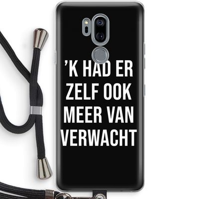 Meer verwacht - Zwart: LG G7 Thinq Transparant Hoesje met koord