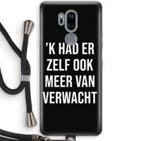 Meer verwacht - Zwart: LG G7 Thinq Transparant Hoesje met koord