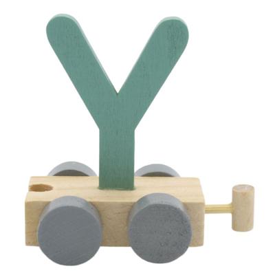 JeP kids houten treinletter Y-groen JeP kids houten treinletter Y-groen