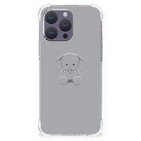 iPhone 15 Pro Max Stevig Bumper Hoesje Grijs Baby Olifant - thumbnail