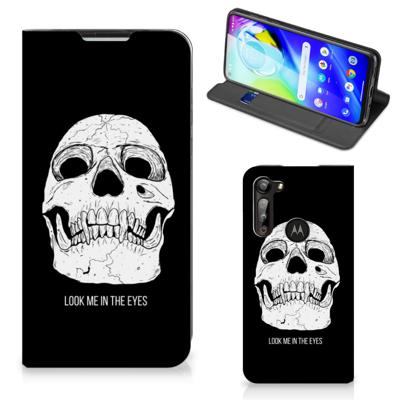 Mobiel BookCase Motorola Moto G8 Power Skull Eyes Mobiel BookCase Motorola Moto G8 Power Skull Eyes