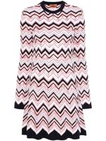 Missoni robe courte en maille à motif zigzag - Rose