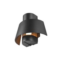 SLV Zwarte muurlamp Phontoni 1x E27 1007585