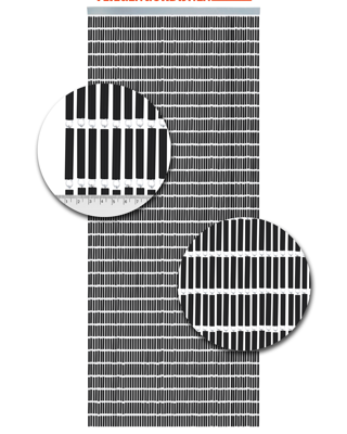 Vliegengordijn Hulzen Zwart - 100cm x 240cm