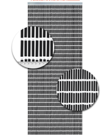 Vliegengordijn Hulzen Zwart - 100cm x 240cm